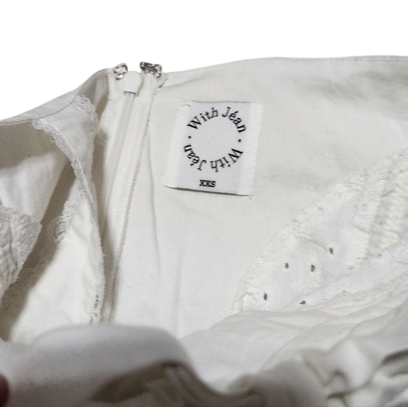 With Jean Eyelet White Dress - Picture 6 of 8